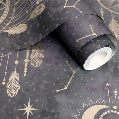 paper pintat atrapassons negre i daurat paper pintat atrapassons negre i daurat