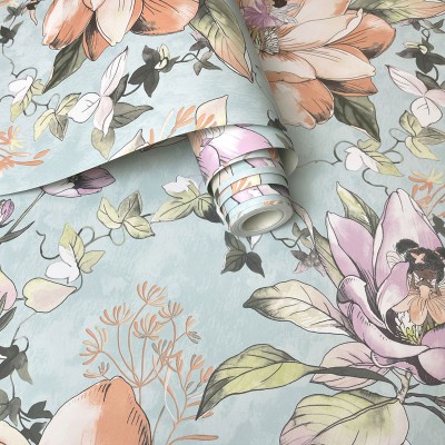 papel de parede com fadas turquesa