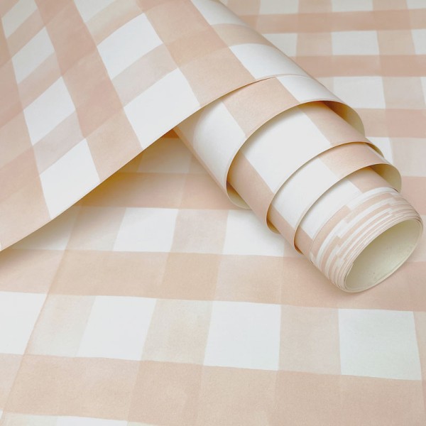 papel pintado cuadros escoceses coral suave papel pintado cuadros escoceses coral suave