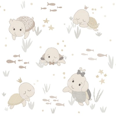 paper pintat tortugues marines beix paper pintat tortugues marines beix