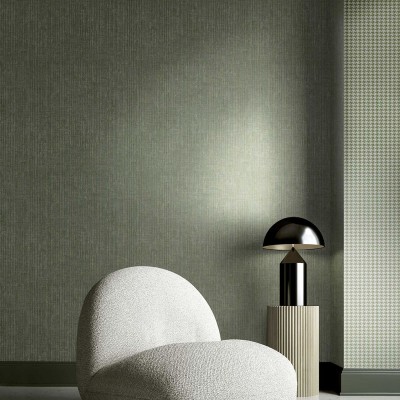 papel pintado liso tela color gris y beige 2