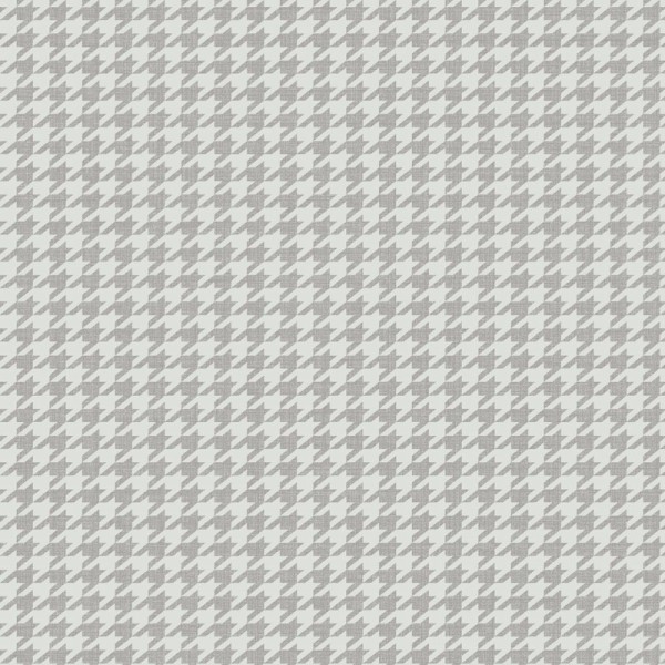 papel de parede pied-de-poule em cor cinza e off-white.