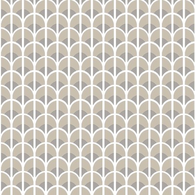 Paper pintat geomètric retro beix i gris