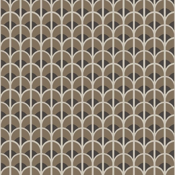 Paper pintat geomètric retro color marró i negre