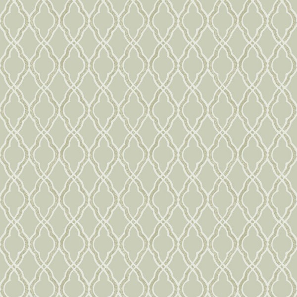 papel de parede geométrico clássico cor verde