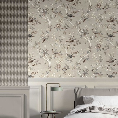 paper pintat chinoiserie textil color beix 2