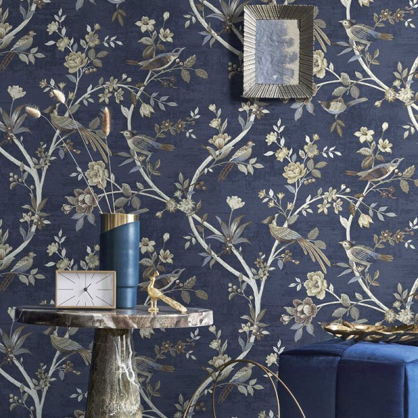 papel de parede chinoiserie textil cor cinza e creme papel de parede chinoiserie textil cor cinza e creme