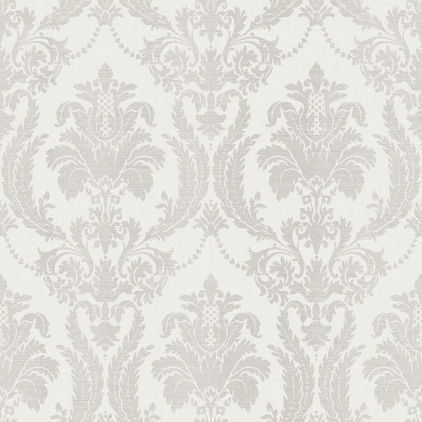 Paper pintat damasc tèxtil color gris
