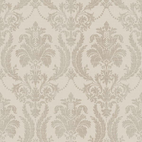 papel pintado damasco textil color beige