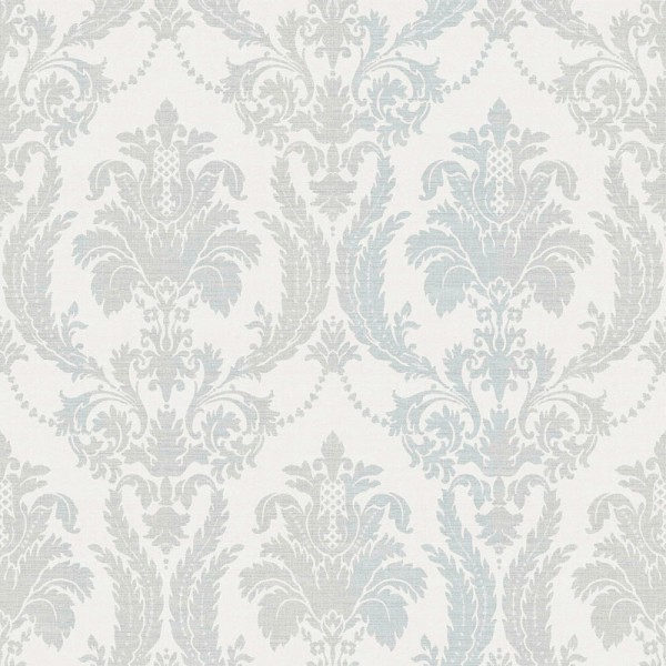 Paper pintat damasc tèxtil color blau