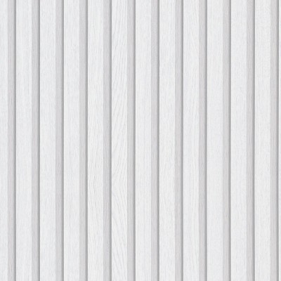papel pintado listones de madera blanca con gris claro