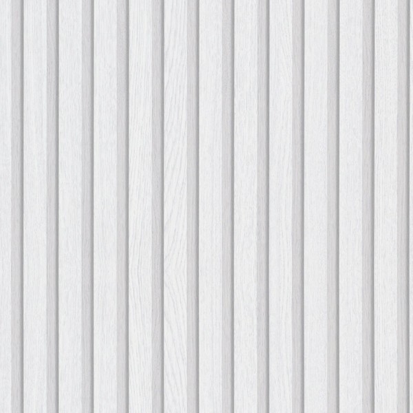 papel de parede com ripas de madeira branca e cinza claro