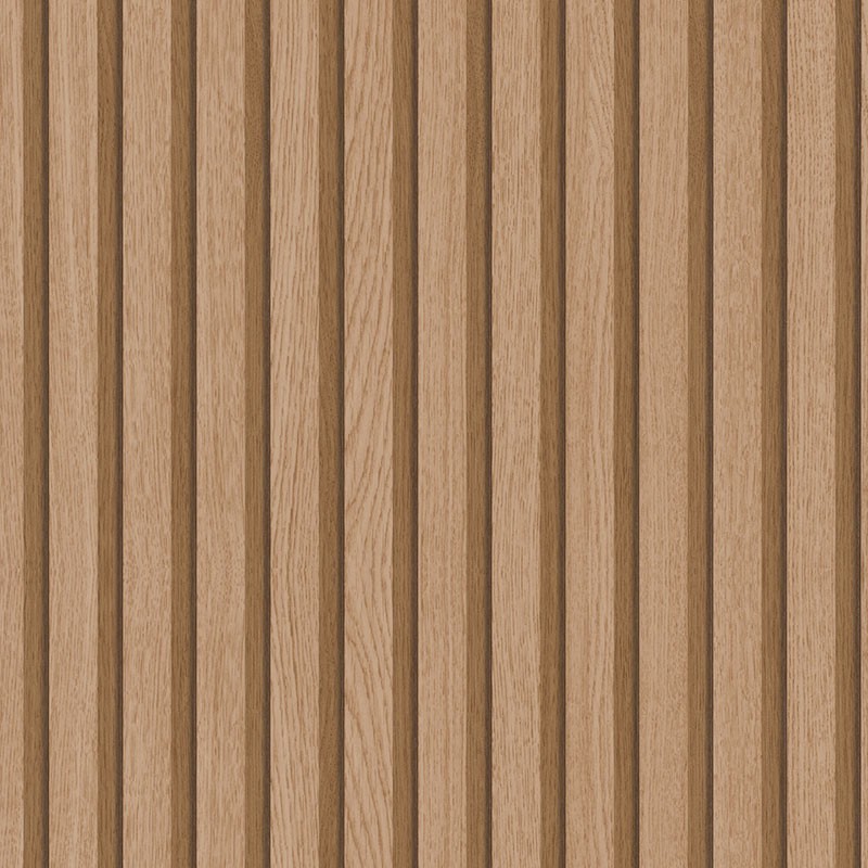 Papel pintado Listones de madera marrón - TenVinilo