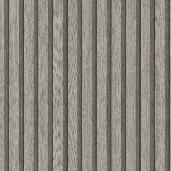 papel pintado listones de madera gris oscura