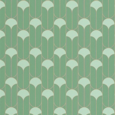 papel de parede geometrico retro cor verde