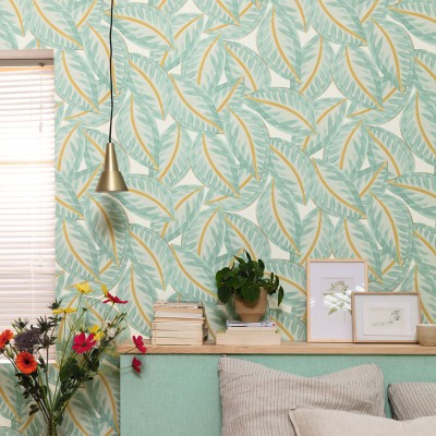 papel de parede folhas aquarela cor verde agua papel de parede folhas aquarela cor verde agua