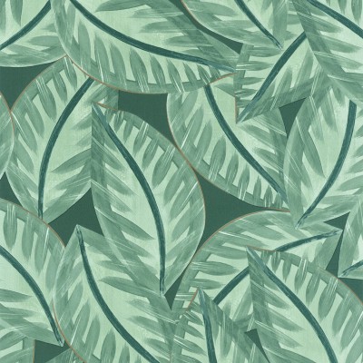 Papel pintado hojas acuarela verde oscuro Papel pintado hojas acuarela verde oscuro