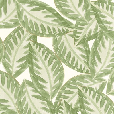 Papel pintado hojas acuarela color verde caqui Papel pintado hojas acuarela color verde caqui