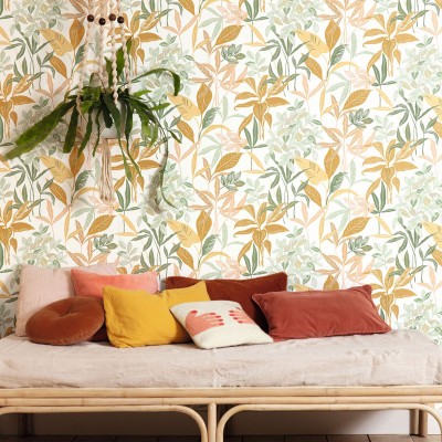 paper pintat naturalesa tropical verda amb fons negre 2