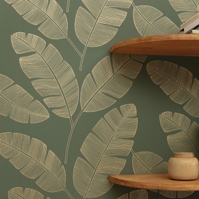 papel de parede folha de bananeira cor verde caqui papel de parede folha de bananeira cor verde caqui