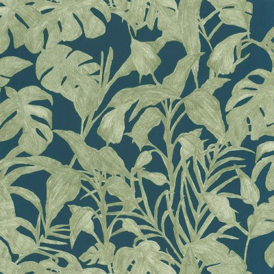 Papel pintado tropical con hojas verdes Papel pintado tropical con hojas verdes