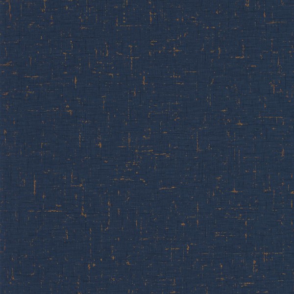 papel pintado efecto textil color azul y cobre