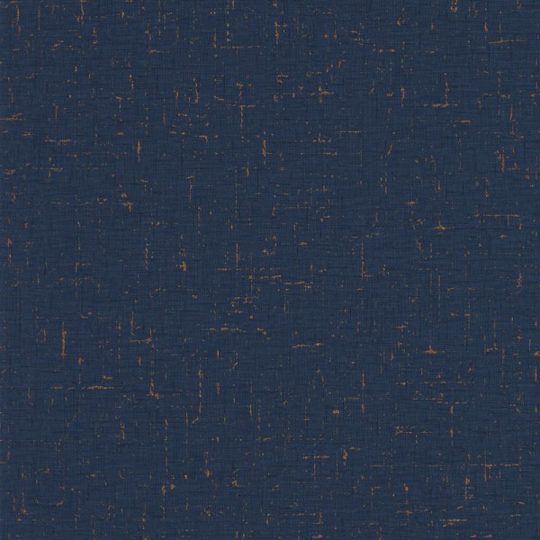 papel pintado efecto textil color azul y cobre