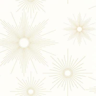 papel de parede sol dourado com fundo branco