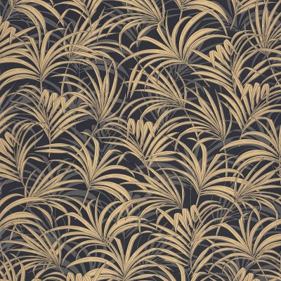 Papel de parede palmeiras cor preto e dourado Papel de parede palmeiras cor preto e dourado