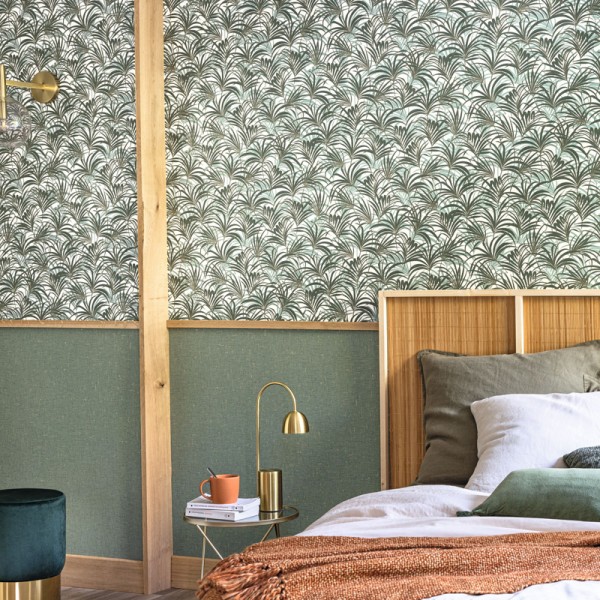 papel de parede palmeiras cor verde