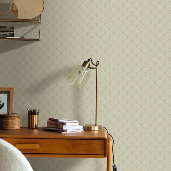 paper pintat arcs art deco color verd ametlla