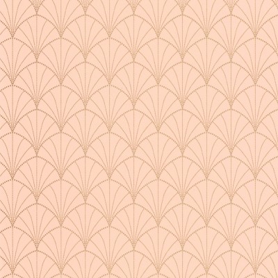 Papel pintado arcos art deco color coral
