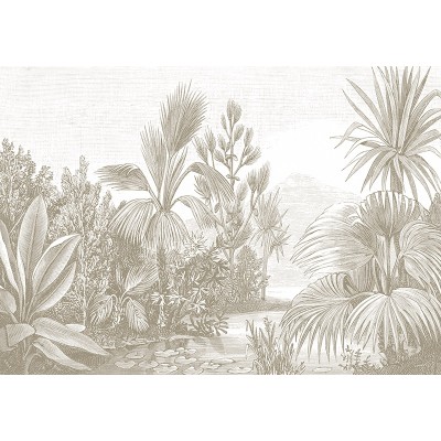 mural tropical con palmeras beige mural tropical con palmeras beige