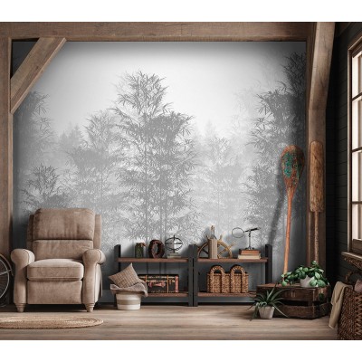 mural bosc gris