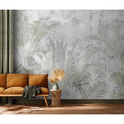 mural folhas tropicais cor verde mural folhas tropicais cor verde