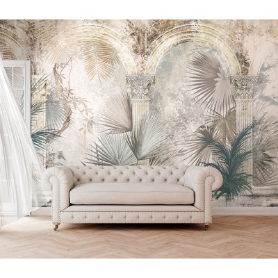 mural colunas com natureza