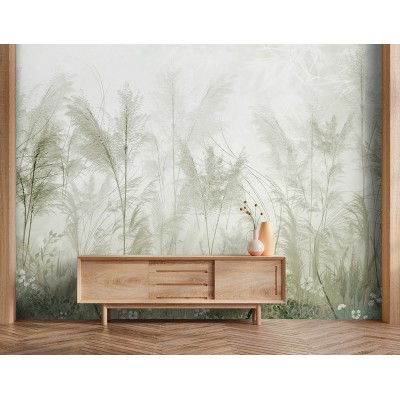 Mural naturaleza silvestre verde 2