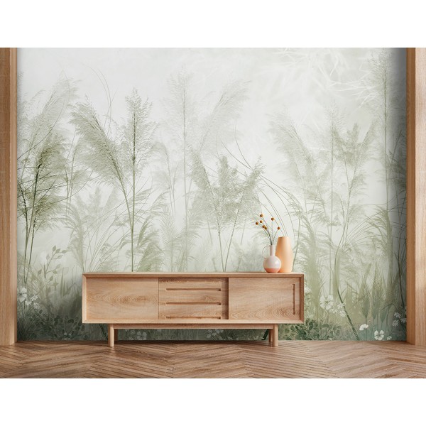 Mural naturaleza silvestre verde Mural naturaleza silvestre verde