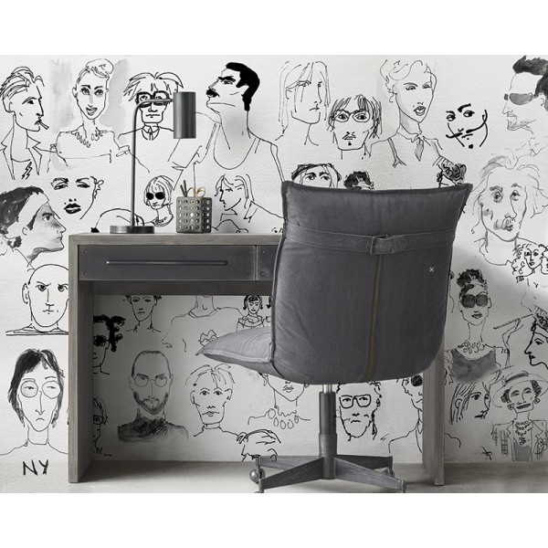 Mural Cracks Blanc MPCL776