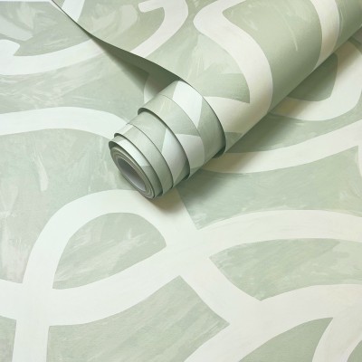 papel de parede moderno em forma de redemoinho com pinceladas verdes papel de parede moderno em forma de redemoinho com pinceladas verdes