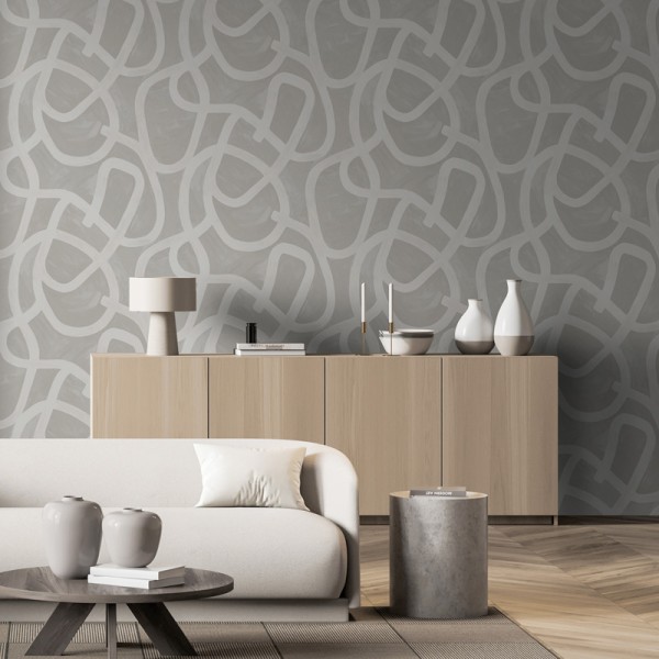 papel pintado moderno con forma de remolino con pinceladas de color gris y blanco papel pintado moderno con forma de remolino con pinceladas de color gris y blanco