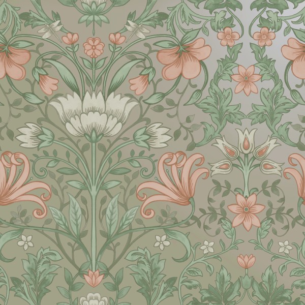 papel de parede com flores clásicas ornamentales fundo dourado