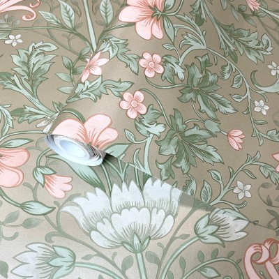 paper pintat amb flors clàssiques ornamentals fons granate paper pintat amb flors clàssiques ornamentals fons granate