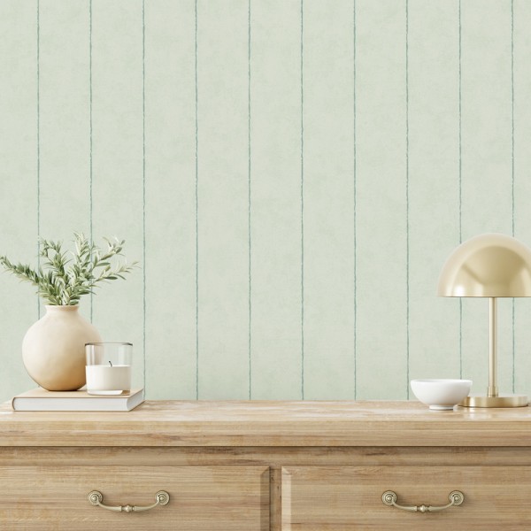 Papel de parede riscas finas cor verde