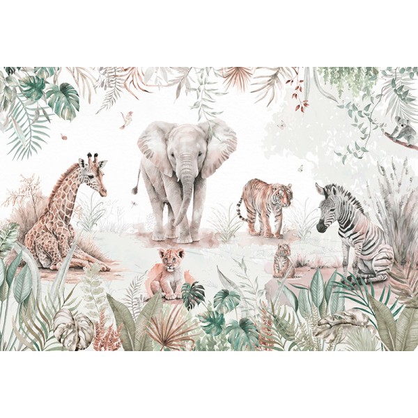 Mural Infantil Animales en Multitud ANIM629