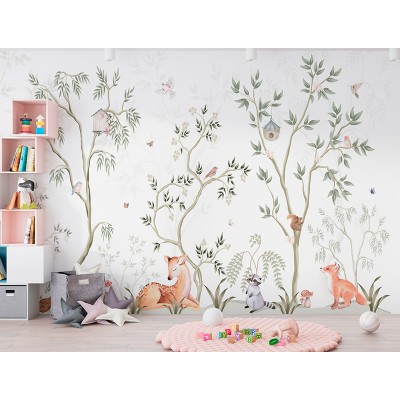 Mural Infantil Chinoiserie Animales ANIM593