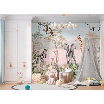 Mural Infantil Vida na Selva ANIM595 2