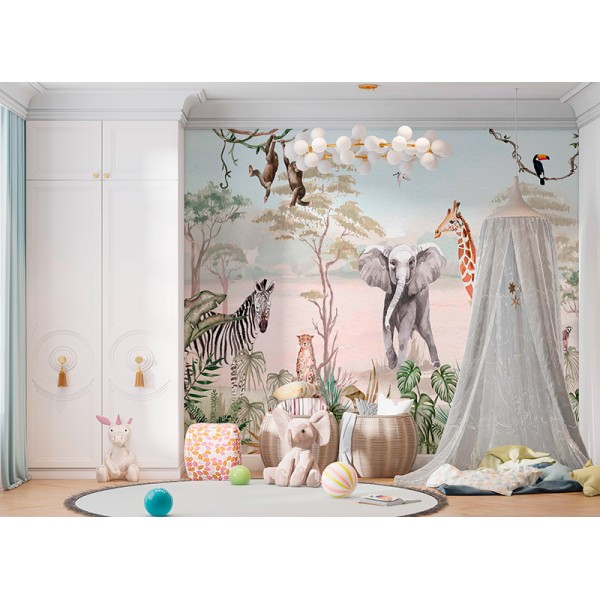 Mural Infantil Vida a la Selva ANIM595 Mural Infantil Vida a la Selva ANIM595