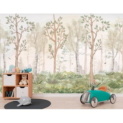 Mural Infantil Floresta no Outono ANIM617 2