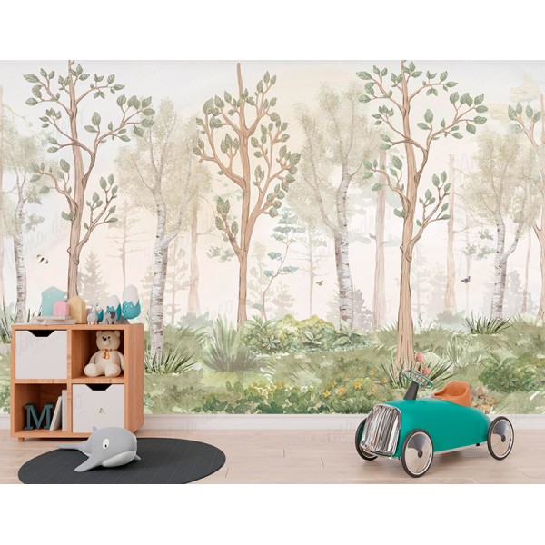 Mural Infantil Floresta no Outono ANIM617